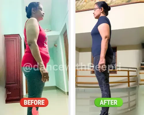 Geeta Prabhakaran, 60 &mdash; before and after
